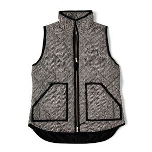 J. Crew Factory Herringbone Puffer Vest